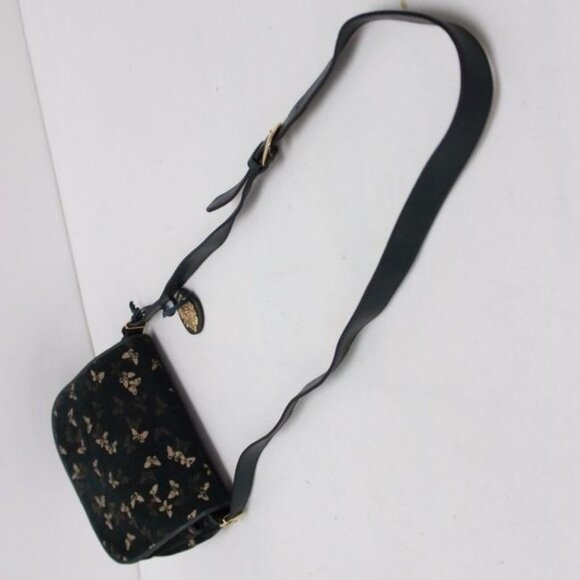 Bottega Veneta Saddle Bag Embossed Butterfly Cream Dark Green Suede - Picture 7 of 11